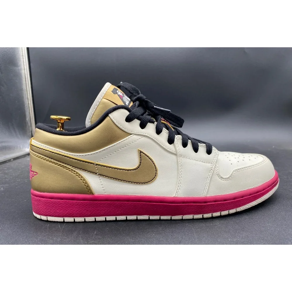 Air‎ Jordan Mens 11 1 Low Phat Matador Sail Metallic Gold Gym Red